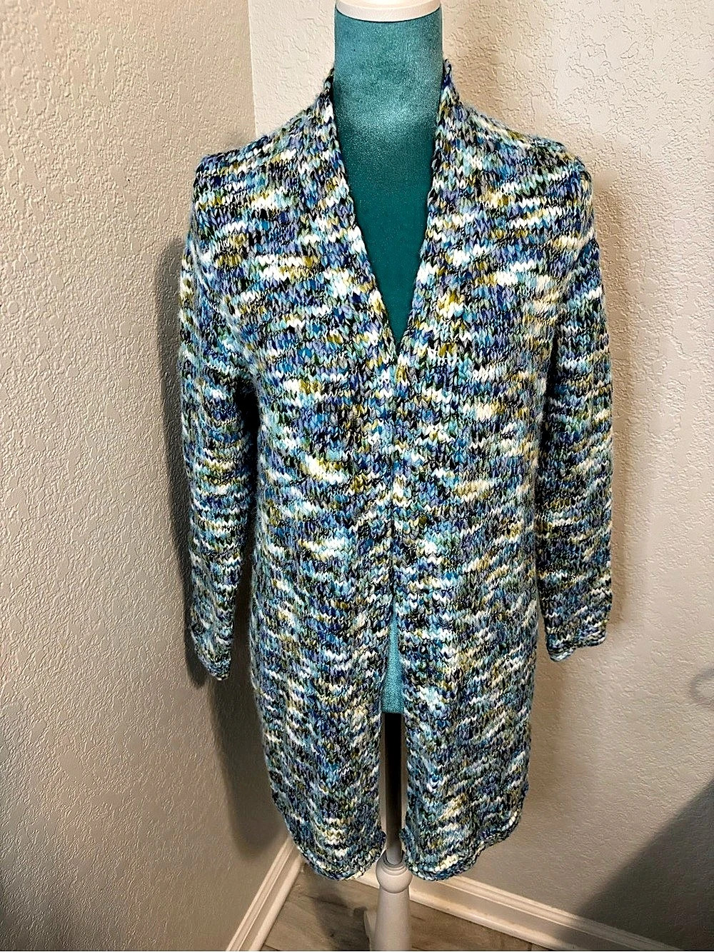 J.Jill Multicolor Open Front Cardigan Size Small